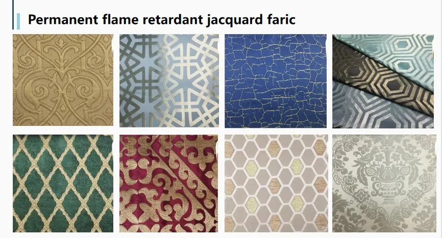 100% Polyester Fire Retardant Embossed Velvet Fabrics