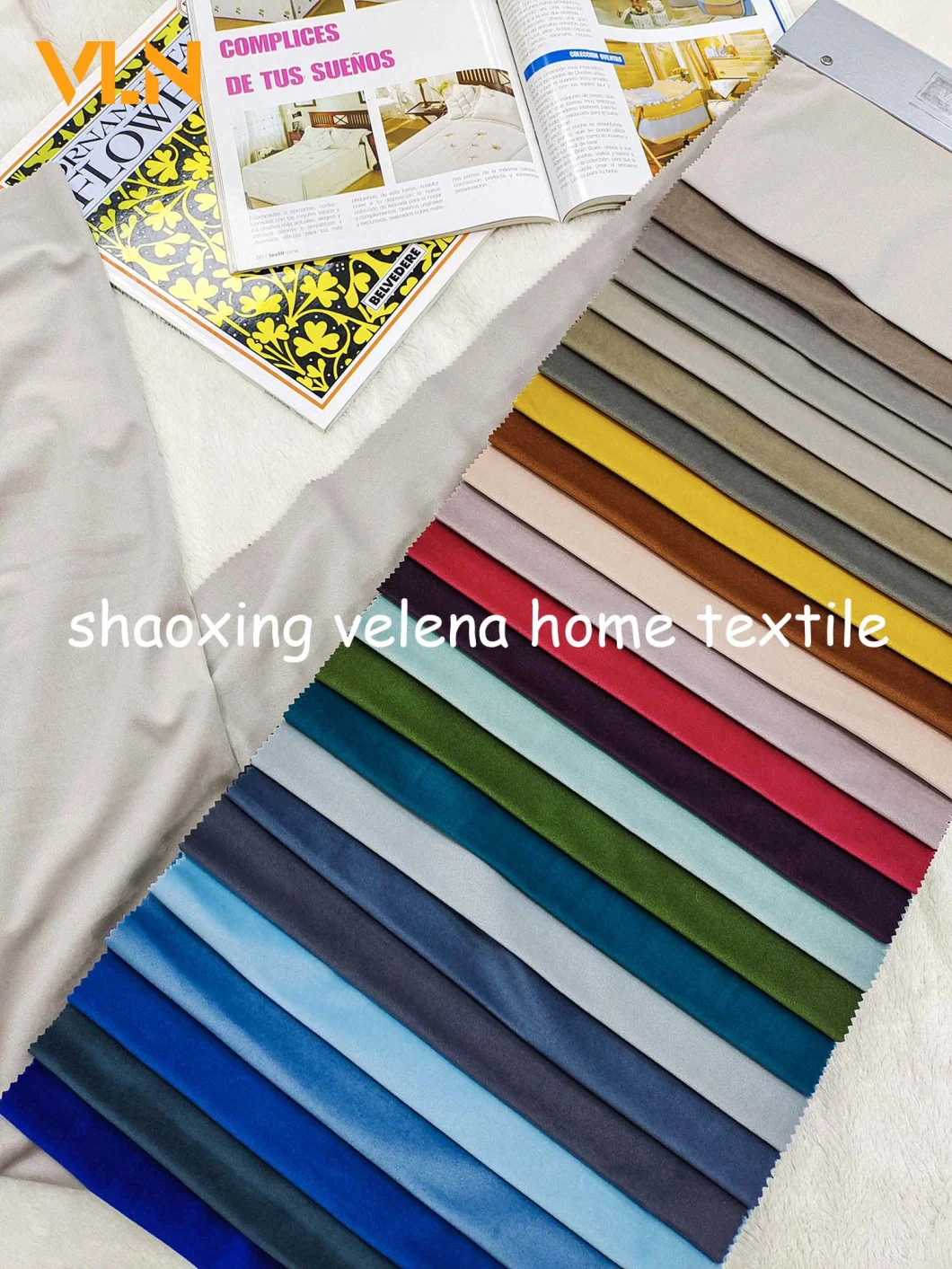 New Arrival 100%Polyester DTY Holland Velvet Plain Dyed Home Textile Furniture Upholstery Sofa Curtain Fabric