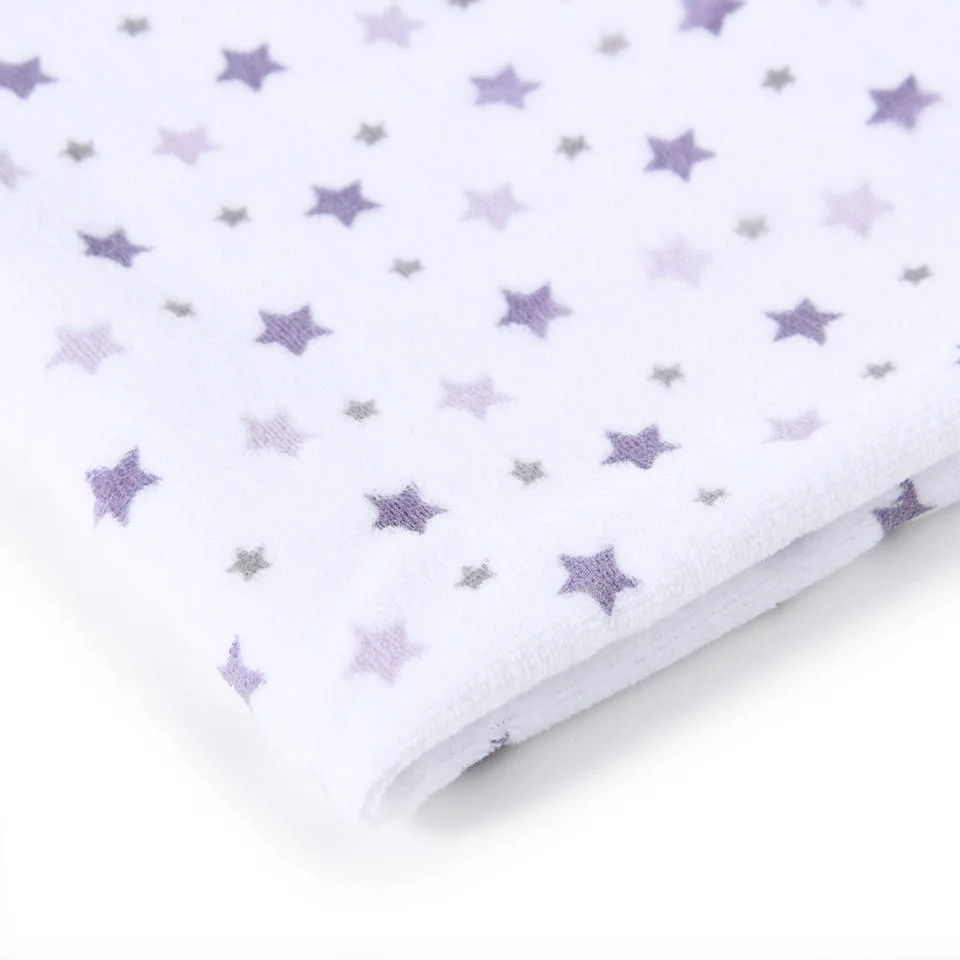 100% Cotton Super Soft Flannelette Velvet Fabric Dyed Embossed Star Printed Wholesale for Blanket